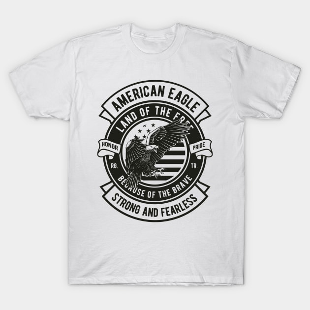 American Eagle Land of the Free T-Shirt by Pureteeshop